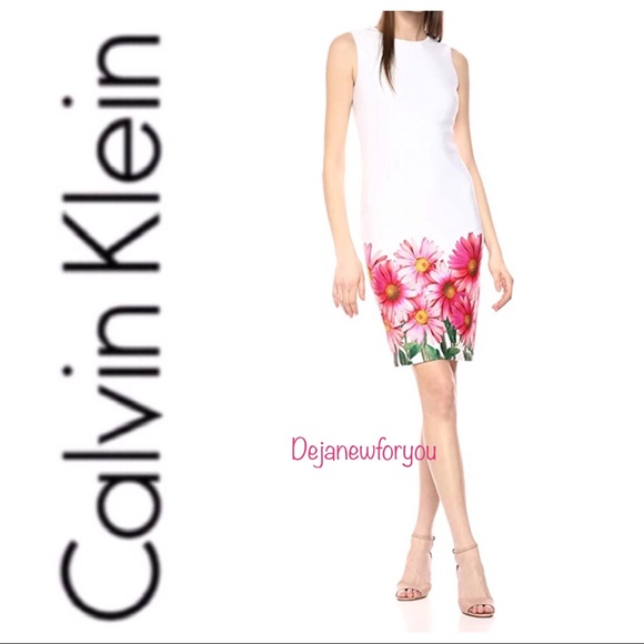 Calvin Klein Dresses & Skirts - Calvin Klein Border Floral Print Sheath Dress